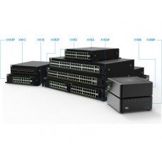 210-AEIN DELL Networking X1026P с веб-интерфейсом, 24 порта 1GbE PoE (до 12 портов PoE+) и 2 порта 1GbE SFP